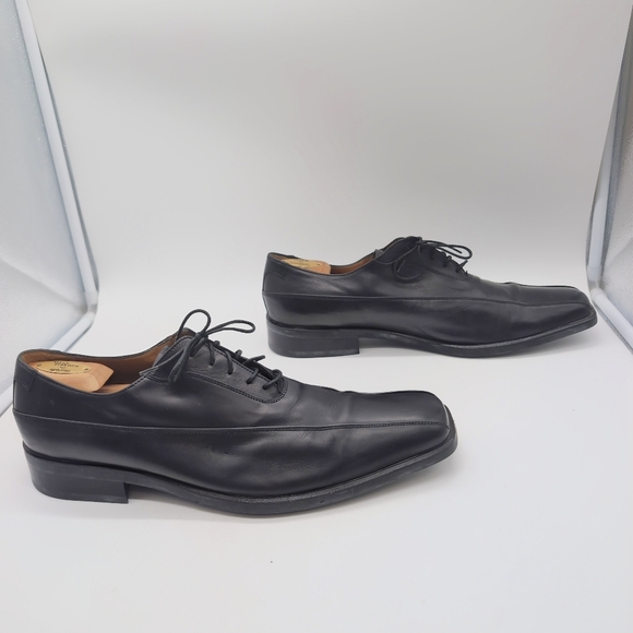 Taryn Rose Sz 13 / 47 Men's Black Leather Dress Shoes Square Toe - Picture 7 of 11
